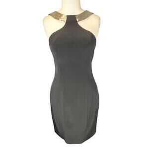 Vintage Niteline Della Roufogali Black Tie Formal Short Cocktail Dress Size 4